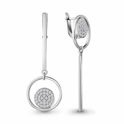 Сапфир каталог товаров Серьги из серебра с фианитом