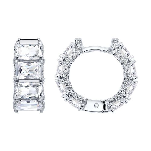 Сапфир каталог товаров Серьги из серебра с фианитом