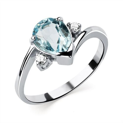 Сапфир каталог товаров Кольцо из серебра с фианитом, топазом