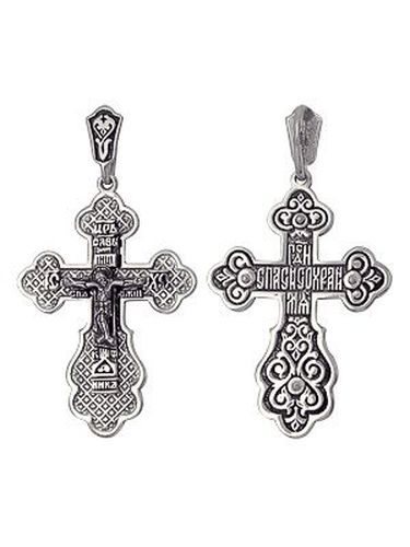 Сапфир каталог товаров Подвеска крест из серебра