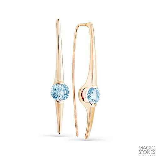 Сапфир каталог товаров Серьги из золота с топазом