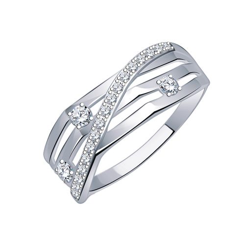 Сапфир каталог товаров Кольцо из серебра с фианитом