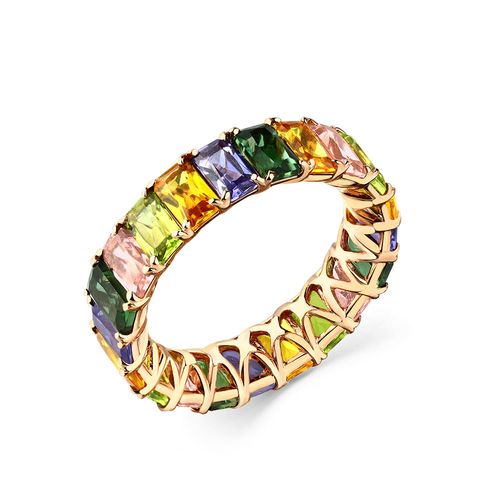 Сапфир каталог товаров Кольцо из золота с турмалином, морганитом, ситаллом