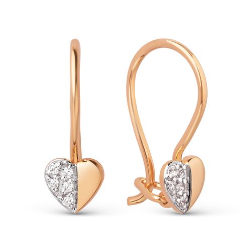 Сапфир каталог товаров Серьги детские из золота с фианитом