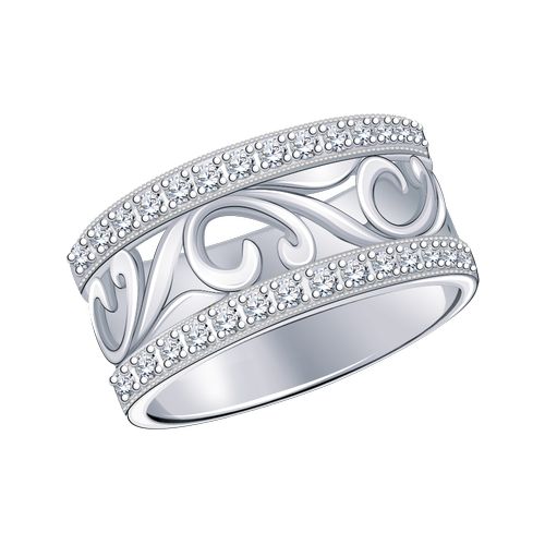 Сапфир каталог товаров Кольцо из серебра с фианитом