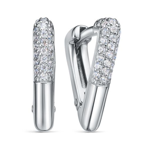 Сапфир каталог товаров Серьги из серебра с фианитом