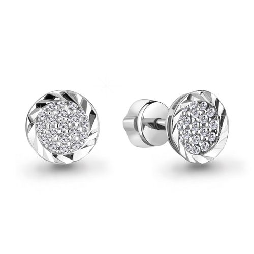 Сапфир каталог товаров Серьги гвоздики из серебра с фианитом