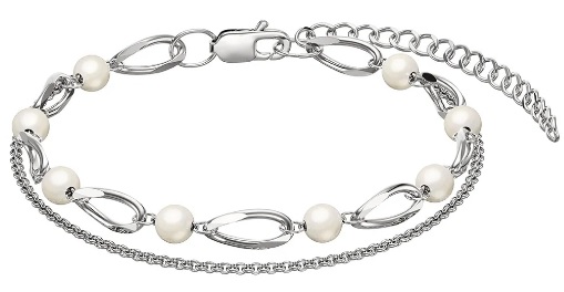 Сапфир каталог товаров Браслет женский из серебра с жемчугом