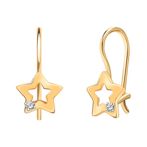 Сапфир каталог товаров Серьги из золота с фианитом