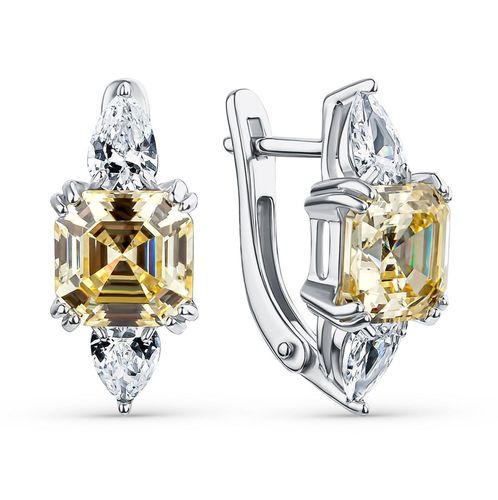 Сапфир каталог товаров Серьги из серебра с фианитом