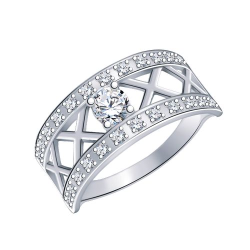 Сапфир каталог товаров Кольцо из серебра с фианитом