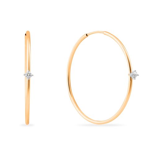 Сапфир каталог товаров Серьги конго из золота с фианитом