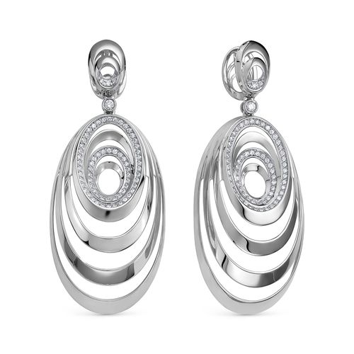 Сапфир каталог товаров Серьги из белого золота с бриллиантом