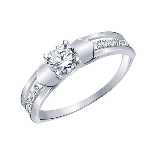 Сапфир каталог товаров Кольцо из серебра с фианитом