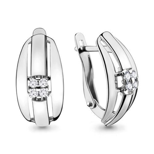 Сапфир каталог товаров Серьги из серебра с фианитом