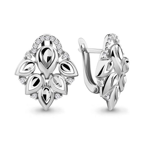 Сапфир каталог товаров Серьги из серебра с фианитом