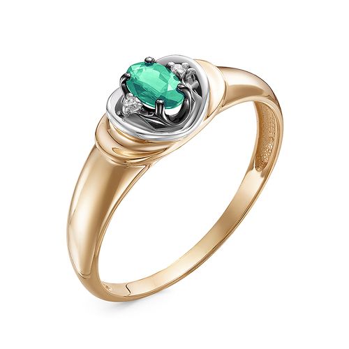 Сапфир каталог товаров Кольцо из золота с бриллиантом, изумрудом