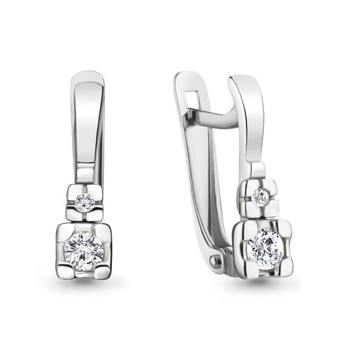 Сапфир каталог товаров Серьги из серебра с фианитом