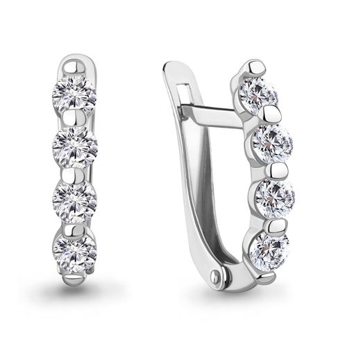 Сапфир каталог товаров Серьги из серебра с фианитом