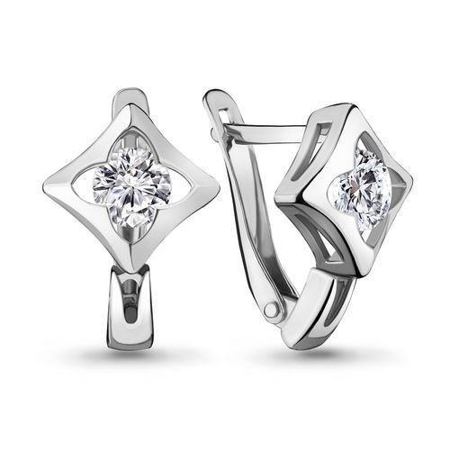 Сапфир каталог товаров Серьги из серебра с фианитом