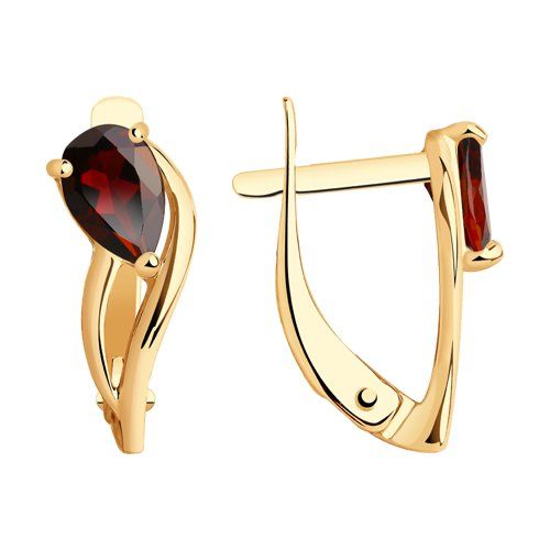 Сапфир каталог товаров Серьги из золота с гранатом