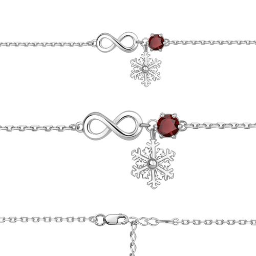 Сапфир каталог товаров Браслет женский из серебра с гранатом