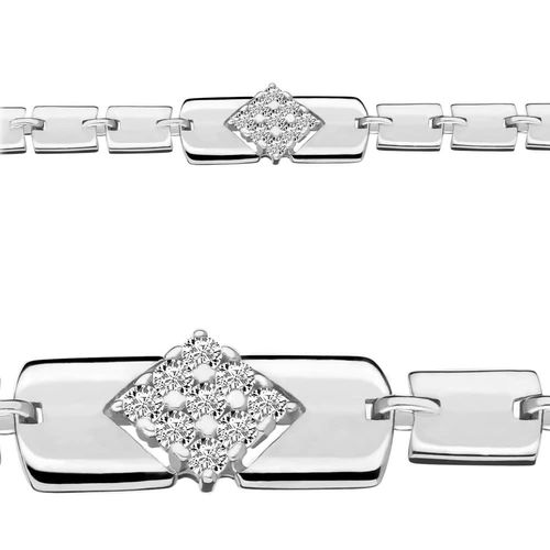 Сапфир каталог товаров Браслет женский из серебра с фианитом