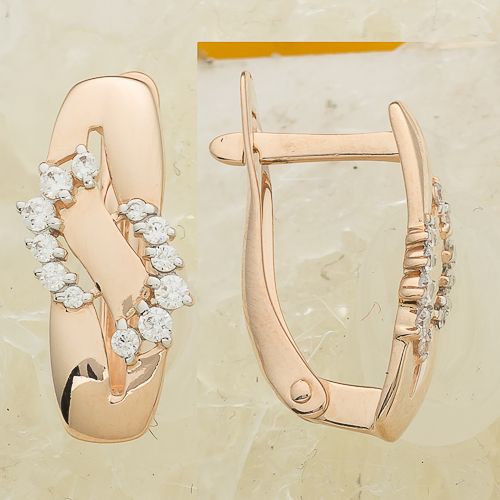 Сапфир каталог товаров Серьги из золота с фианитом