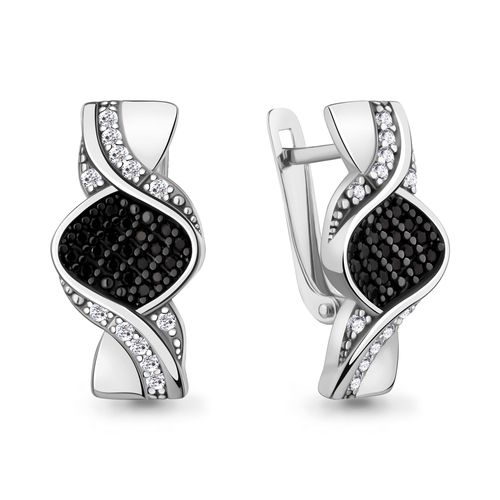 Сапфир каталог товаров Серьги из серебра с фианитом