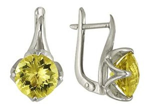 Сапфир каталог товаров Серьги из серебра с цитрином