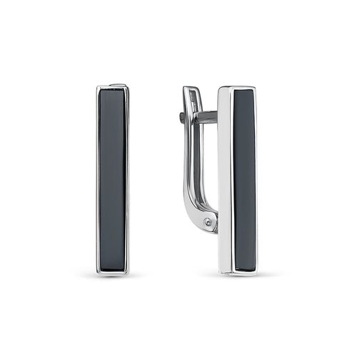 Сапфир каталог товаров Серьги из серебра с ониксом