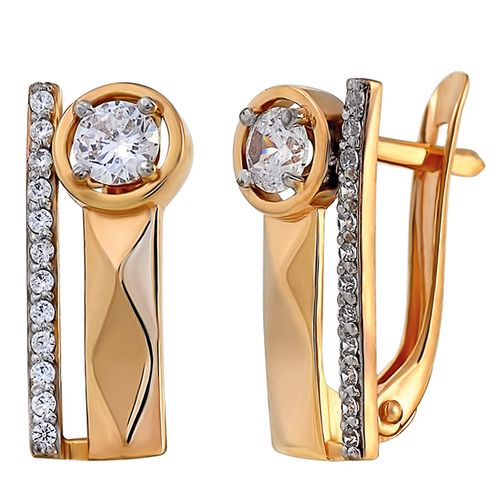 Сапфир каталог товаров Серьги из золота с фианитом