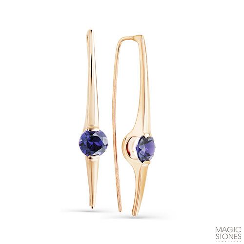 Сапфир каталог товаров Серьги из золота с сапфиром