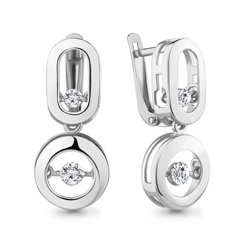 Сапфир каталог товаров Серьги из серебра с фианитом