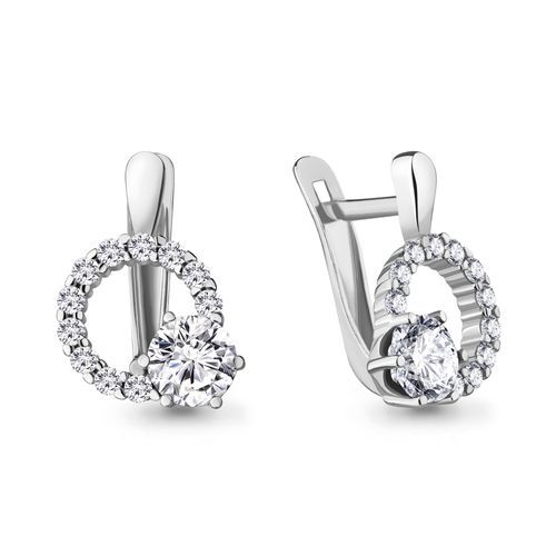 Сапфир каталог товаров Серьги из серебра с фианитом