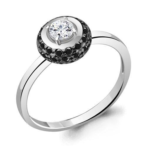 Сапфир каталог товаров Кольцо из серебра с фианитом, ситаллом