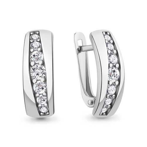 Сапфир каталог товаров Серьги из серебра с фианитом