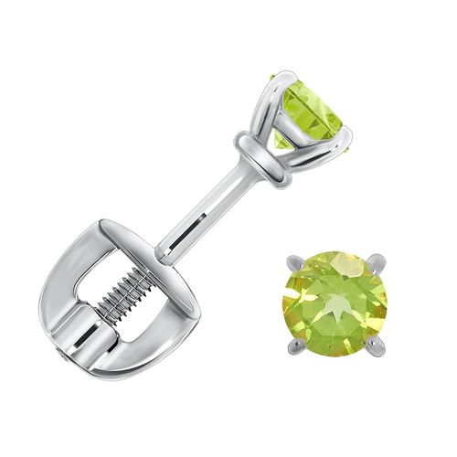 Сапфир каталог товаров Серьги гвоздики из серебра с хризолитом