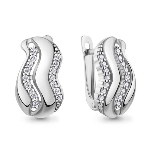 Сапфир каталог товаров Серьги из серебра с фианитом