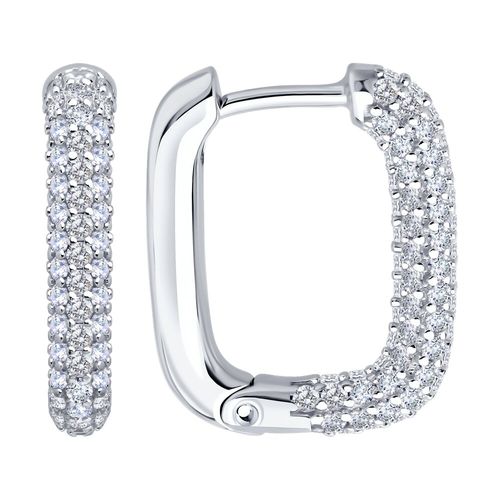 Сапфир каталог товаров Серьги из серебра с фианитом