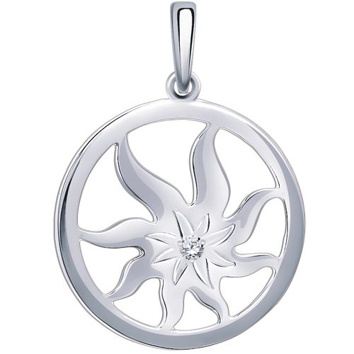 Сапфир каталог товаров Подвеска из серебра с фианитом