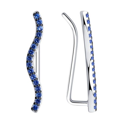 Сапфир каталог товаров Серьги из серебра с фианитом