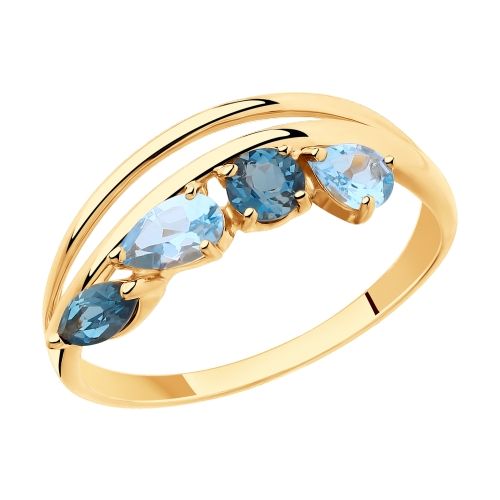 Сапфир каталог товаров Кольцо из золота с топазом, топазом