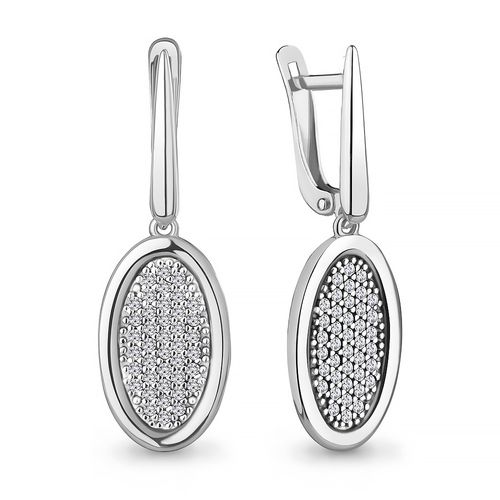 Сапфир каталог товаров Серьги из серебра с фианитом