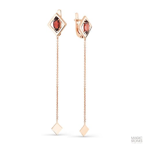 Сапфир каталог товаров Серьги из золота с гранатом