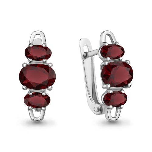 Сапфир каталог товаров Серьги из серебра с гранатом