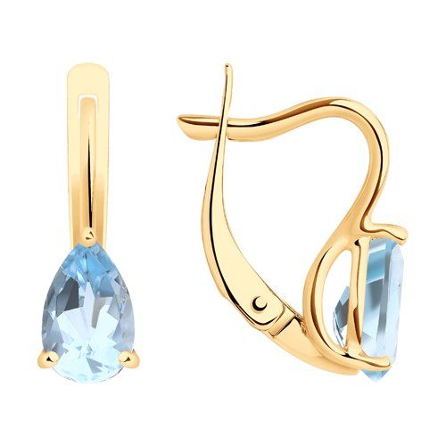 Сапфир каталог товаров Серьги из золота с топазом