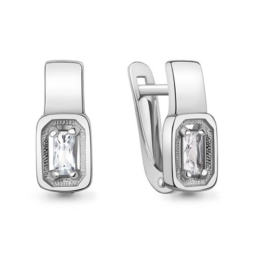 Сапфир каталог товаров Серьги детские из серебра с фианитом