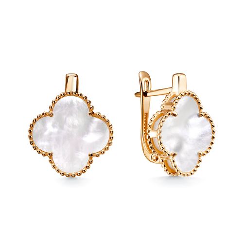 Сапфир каталог товаров Серьги из золота с перламутром