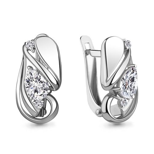 Сапфир каталог товаров Серьги из серебра с фианитом